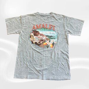 NWOT! Vintage Amalfi Coast Italy Graphic Tee Shirt Ultra Soft Travel -Size Large
